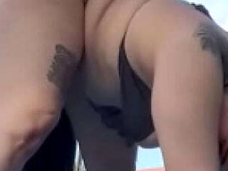 Big Booty Homemade Thot Fucks Outside with Homie's Babymama - Interracial Fun