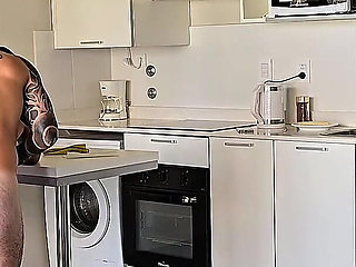 Cheating Wife! Her Husband in Bed and Her Fucking Her Friend on the Couch