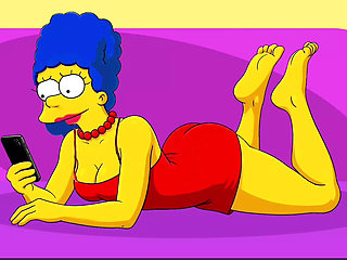 New Fitness Trainer With a Big Black Cock for a Married Housewife. Cartoon. Simpson Parody