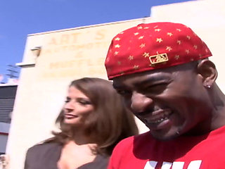 Magnificent milf gets her pussy banged by dude's big black cock