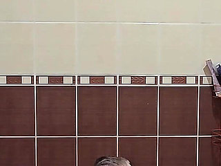 Pretty Chubby Wife with Big Natural Tits Takes a Shower