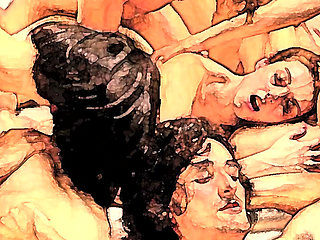 Porn-Art n.2 - Watercolor Orgy (AI-generated)