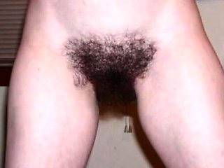 Bushy Girl's Pussy - Close-Up View