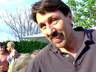 Blonde Outdoor Gangbang DP Threesome Fuck Fest