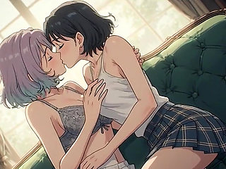 AI Generated Cartoon content, Uncensored video of 18 Year old Anime Girl, Kissing Orgasm of Mature Women
