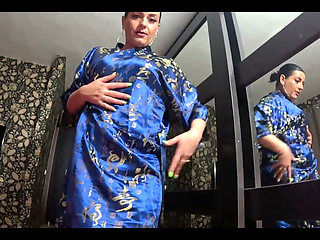 Slutty Geisha Fantasy Deep Throat, Satin Tease and Cum Play