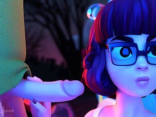 Velma Halloween Animation (blenderknight, Lewdheart)