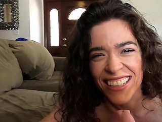 Deepthroat POV stepdaughter gets nailed