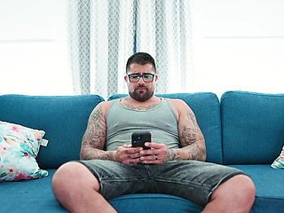 Big boobies bombshell is going to bounce on a hard guy's hard-on