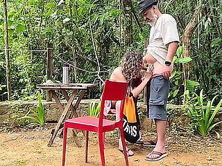 The Girl at the Campsite Agreed to Give a Blowjob and Ride Hard.