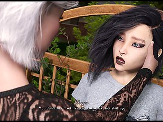 Redhead with big boobs and booty in a steamy visual novel