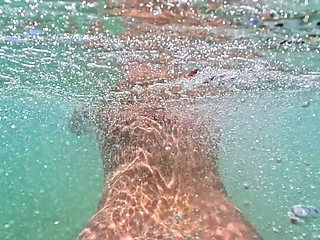 Emma Voyeur Naked Underwater Pool Play - Amateur MILF Tease Big Ass & Titties Flashing