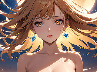Golden Breeze: a Beautiful Young Woman in a Dreamy Glow