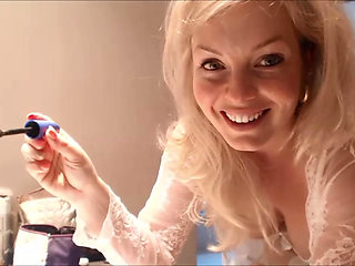 Wedding Night SexTape - Wedding Lingerie Striptease & Handjob