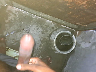 Desi young man materbation two time in bathroom