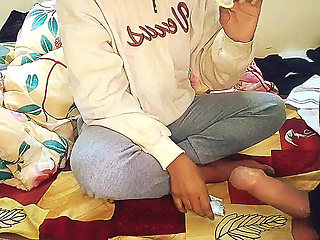 Indian stepsister at home alone. Homemade sex video