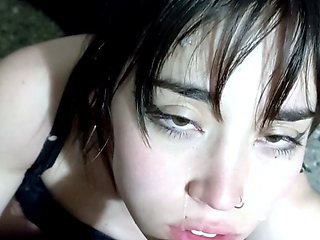 Mature brunette amateur giving a great POV blowjob