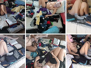 Foreplay in the bedroom with an amateur couple.