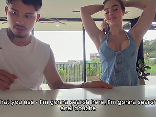 I Give My Boyfriend an Anal Douche and It's My Stepbrother Who Fills My Ass with Cum - Iris Rodriguez & Danner Mendez