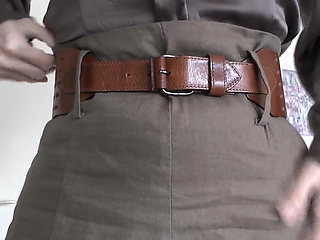 Exciting Belt Fitting with a Linen Skirt, Part 1, Lady Victoria Valente