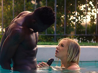 Bailey Brooke gets her blonde pussy pounded by a huge, dark dick