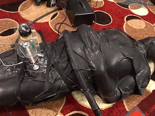 Latex Vac Bag & Electro Venus 2000 Milking in The Dungeon of Lady Diva Cane
