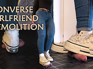 Girlfriend Converse Demolition - Cock Balls Crush Trample, Shoejob, Bootjob, CBT, Ballbusting, Trampling, Stomping