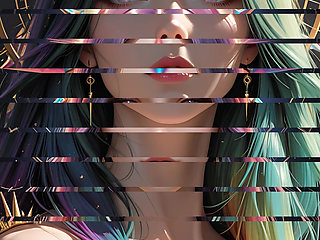 Shadow Oracle with Rainbow Prism Spikes Cosmic Fantasy Beauty Ai Art Slideshow