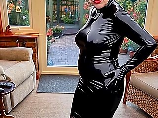 Cathy Golf Club Slut Shiny Latex High Heel Granny Prostitute