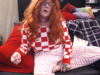 Dump truck looking redhead