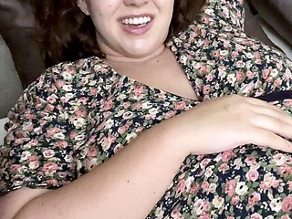 Bbw woman solo toying masturbation