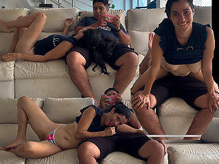 I Fuck My Stepbrother's Dick While He Plays on His Cell Phone and I Make Him Lick My Ass!