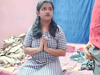 Cute Indian stepdaughter schoolgirl with tight pussy fucked as a punishment