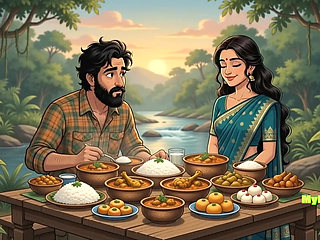 Pushpa and Srivalli romance in jungle