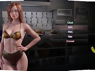 Adult game, big tits, maid