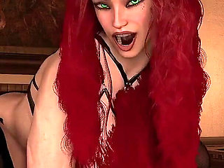 Super Thick Redhead Reverse Cowgirl