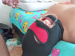 Huge tits mommy deepthroats me while moaning like a slut