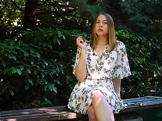 Evgeniya Is Smoking Strong Cigarette