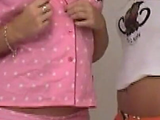 Brooke Summers & Alicia Diamond Pillow Fight Titty Strip