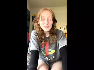 Hot Redhead Student Liljujulove Gets Motivated with Dildo in Bedroom