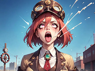 Goggle-hearted Gasm Steam Punk City Scream