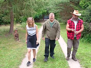 Tight cheerleader meets his stepdad and fucks him HARD