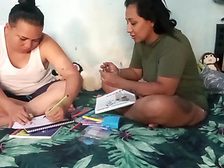 We catch up on studies and end up fucking