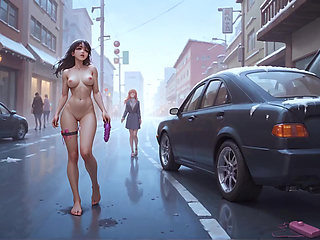 A Snowy Lesbian Stroll with Digital Temptation - Dirty XXX!