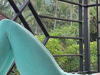 Breath Practice and Express Stretch on Outdoor Balcony