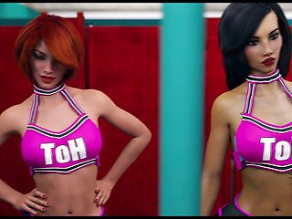 Playthrough featuring a hot blonde teacher in an adult visual novel