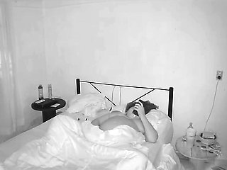 Chubby Pregnant Girlfriend Masturbates While I Spy on Her on Camera