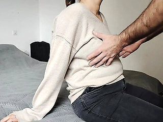 Hot Mila Blindfolded Fuck - Amateur Doggystyle with Fingering and Close-Up Ass