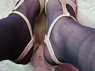 High Heels Whore Gets Fucked by 12 in the Store