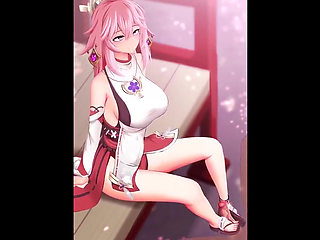 Yae Miko Footjob X Fucked Missionary